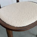 Contemporary Solid Oak Walnut Finish Dining Chair with Plush Boucle Upholstery