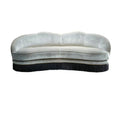 Luxury Curved Velvet Fringe Sofa with Goose Feather Fill, Modern Living Couch