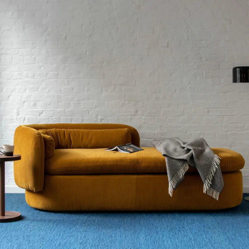 Premium Boucle Fabric Daybed Chaise Lounge for Modern Homes Office