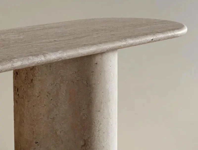 Luxurious Natural Travertine Entryway Console Table for Modern Living Spaces
