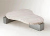 Wabi-Sabi Natural Travertine Coffee Table | Irregular Beige Living Room Accent