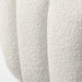 Channeled White Boucle Sofa - Solid Wood Frame, Plush Living Room Couch