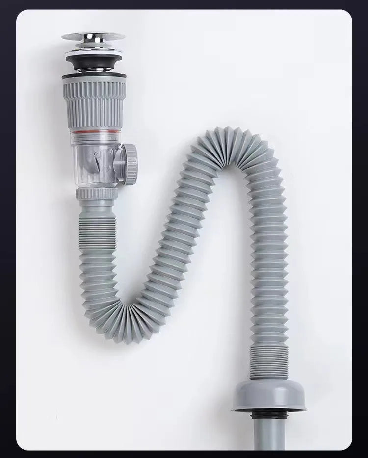 Versatile Pop-Up Drain Stopper for Bathroom Sinks, Overflow Feature