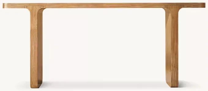 Ordecor American Style Solid Oak Console Table - Rustic Finish, Easy Assembly
