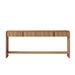 Modern Solid Wood Oval Groove Entrance Hallway Console Table