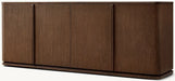 Luxury Solid Oak Living Room Sideboard Cabinet - Handcrafted Natural Wood Storage