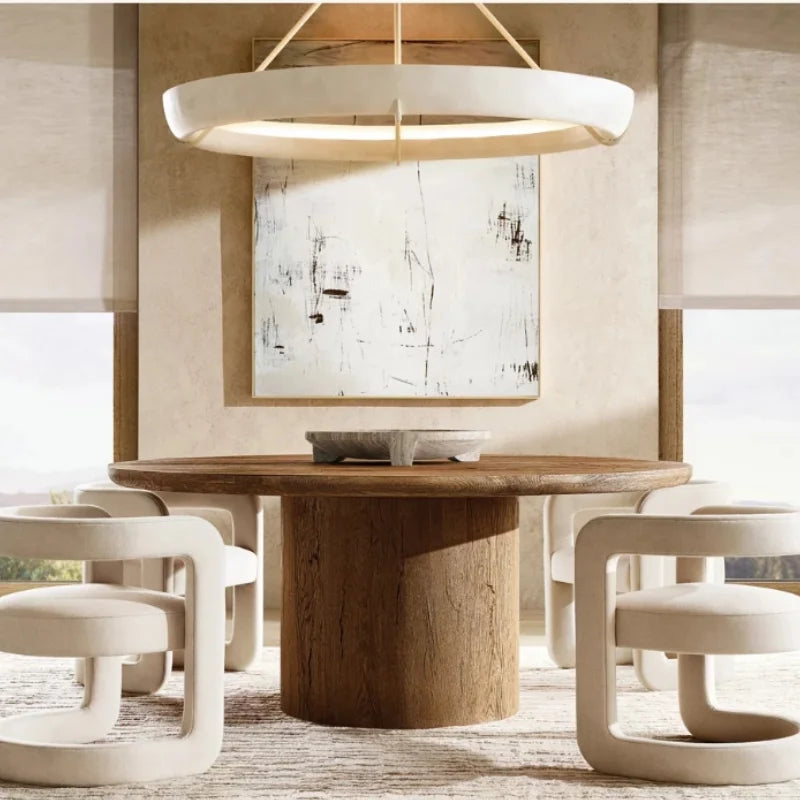 Elegant Modern Solid Wood Dining Table for Home, Hotel, Villa