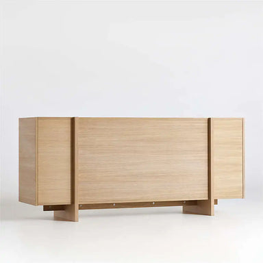 Elegant Natural Oak Gold Metal Frame Sideboard Buffet with Drawers Storage Cabinet
