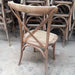 Premium Oak Wood Cross Back Chair Stackable Dining Event Rental Furniture