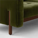 Elegant Mid-Century Modern Green Velvet Sofa - Tufted 81.5 Inch Wood Frame