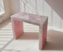 Tostone Elegant Translucent Pink Quartzite Console Table for Chic Home Interiors