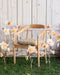 Elegant Nordic Solid Oak Wood Armchair, Handcrafted Bentwood Dining & Event Chair