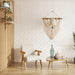 Chic Oak Wood Lounge Chair, Linen Upholstered Recliner for Modern Living Room