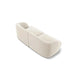Modern 3-Seater White Fabric Sofa Couch, Plush Living Room Furniture