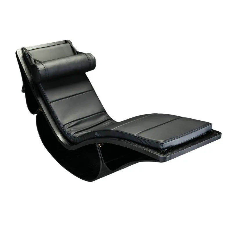Luxury Modern Leather Chaise Lounge Rocking Accent Chair for Living Room
