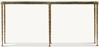 Modern Industrial Steel & Glass Console Table - Handcrafted Rectangular Entryway Furniture