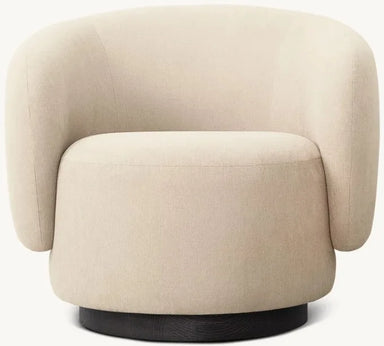 Luxury Handcrafted Classic Design Wood Frame Indoor Living Room Swivel Armchair