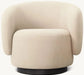 Luxury Handcrafted Classic Design Wood Frame Indoor Living Room Swivel Armchair