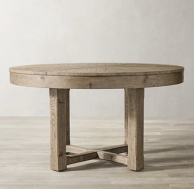 Versatile Solid Wood Round Dining Table for Home, Hotel, Restaurant