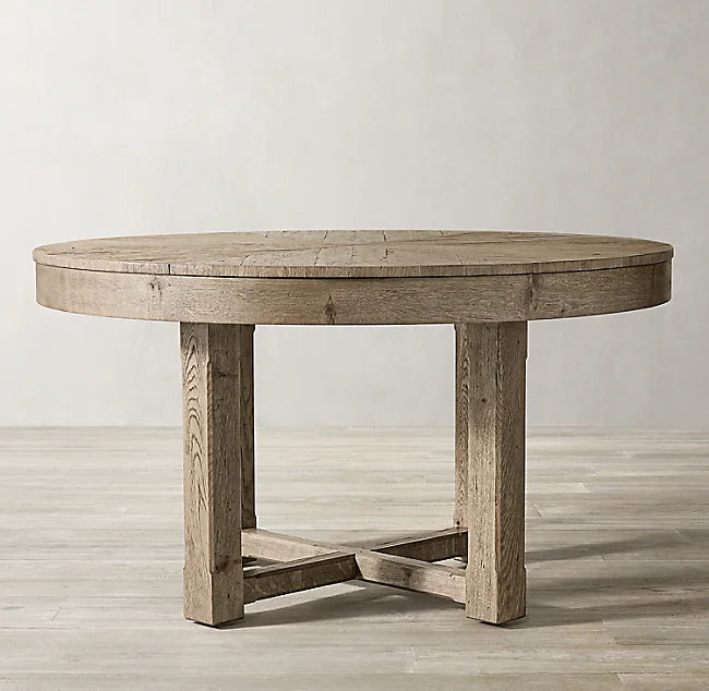 Versatile Solid Wood Round Dining Table for Home, Hotel, Restaurant