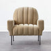Elegant Channel Tufted Velvet Accent Chair, Modern Nordic Design Lounge Seating