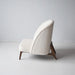 Modern High Back White Boucle Club Chair for Living Room Comfort