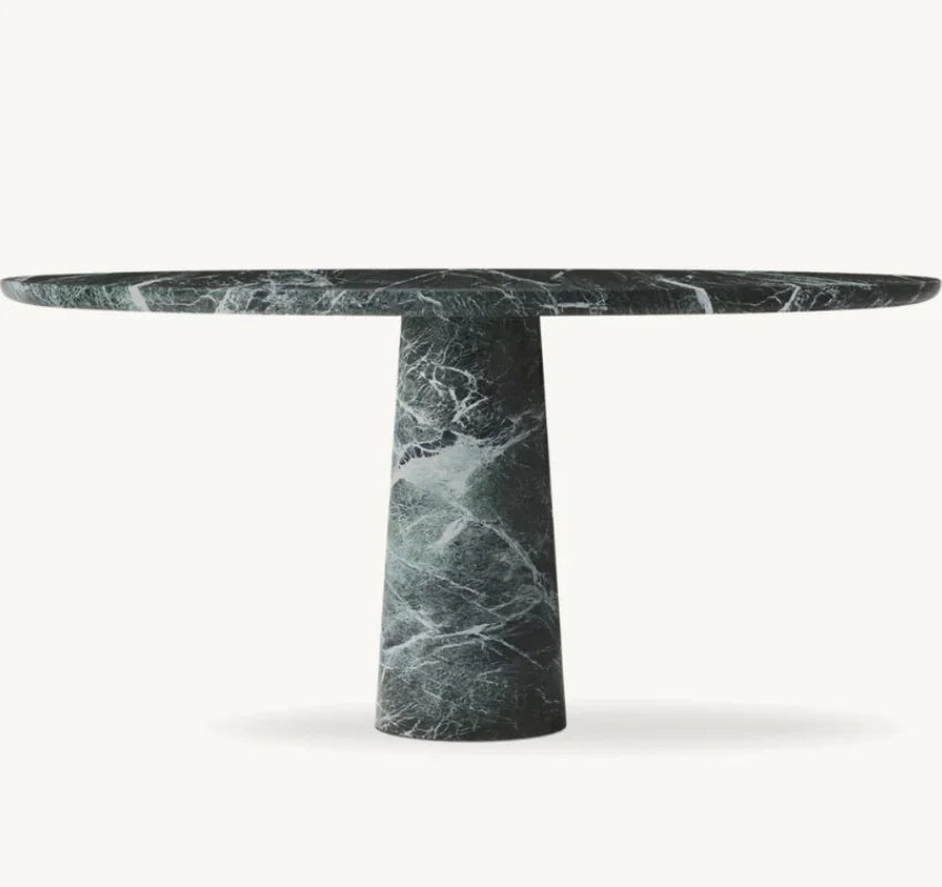 Elegant White Marble Round Dining Table Set for Luxury Home Decor