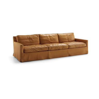 Chic Italian Faux Leather Convertible Sleeper Sofa for Modern Living Rooms
