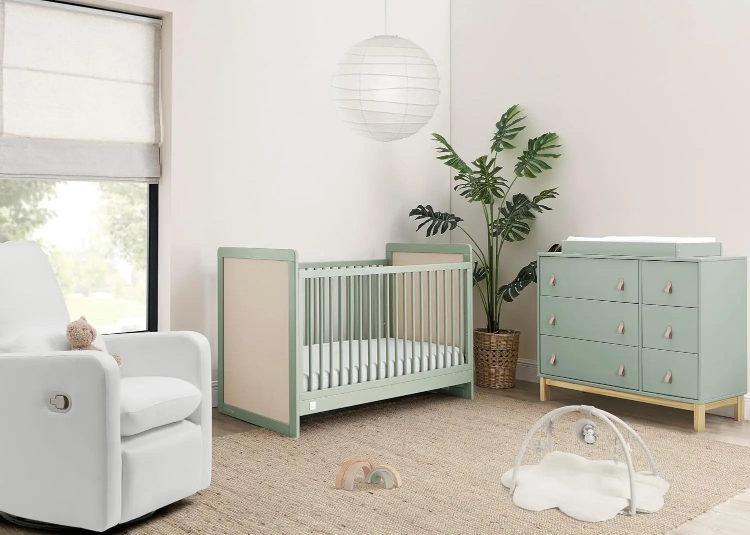 Premium 4-in-1 Convertible Wooden Baby Crib with 3 Adjustable Height Levels