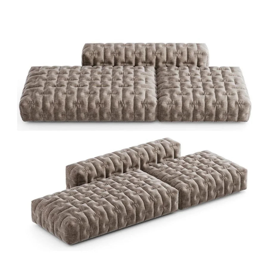 Luxury Velvet Modular Chaise Lounge Sofa Set for Modern Living Room