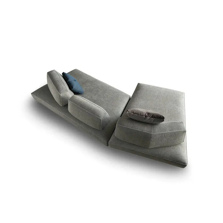 Luxury Modern Modular L-Shape Sectional Fabric Sofa with Movable Backrests