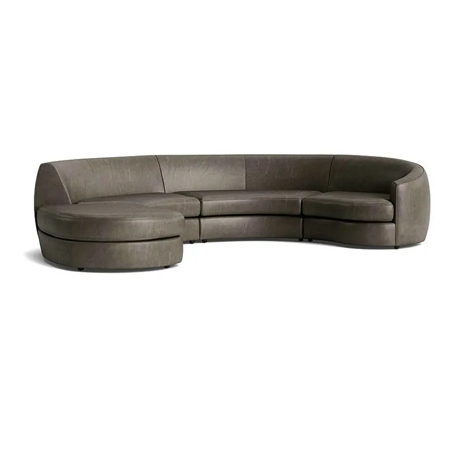 Luxurious Modern Curved Sectional Sofa, U-Shape Design, 7-Seater Floor Couch