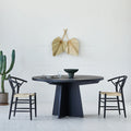 Elegant European Wishbone Dining Chair - Solid Oak Frame, Natural Rope Seat