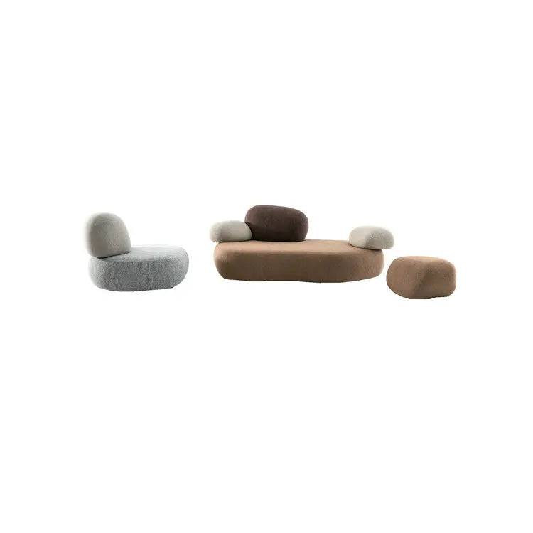 Elegant Modular Pebble Fabric Sofa Set for Modern Living Room Spaces