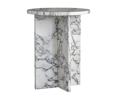 Elegant Green Italian Marble Side Table - Durable Modern Coffee Table Accent