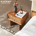 Exquisite Ash Wood Rattan Nightstand Modern Design Luxury Bedroom Side Table