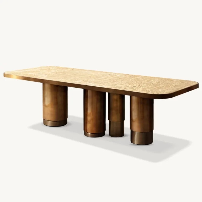 Customizable American Farmhouse Style Dining Table for Restaurant Hotel Villa