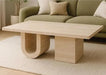 Elegant Natural Travertine Coffee Table for Modern Living Spaces, Unique Stone Design