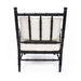 Elegant Bamboo Style Black Frame Lounge Chair with Plush Upholstered Cushions
