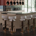 Luxury Modern Velvet Bar Stool with Stainless Steel Footrest