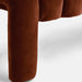 Luxurious Channelled Velvet Upholstered Bed End Bench, Elegant Living Room Ottoman Footstool