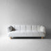 Plush White Boucle Three-Seat Sofa – Modern Living Room Couch Furniture