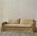 Modern Nordic Linen Fabric Loveseat Sofa with Washable Wabi-Sabi Style
