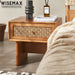 Exquisite Ash Wood Rattan Nightstand Modern Design Luxury Bedroom Side Table