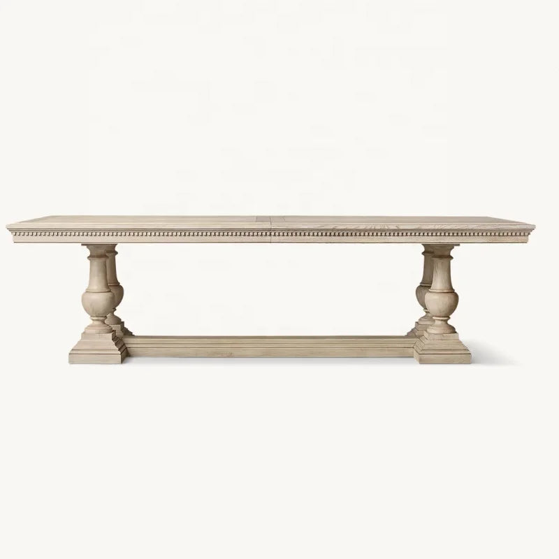 Elegant Solid Wood Dining Table - American Farmhouse Style, Custom Sizes