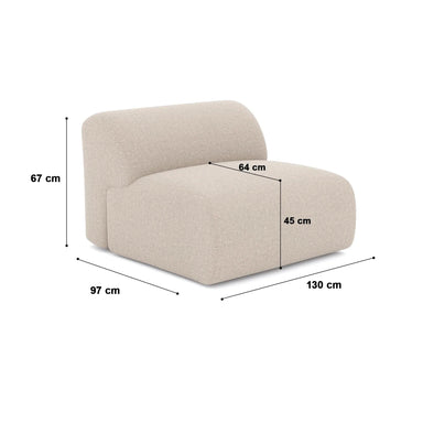 Modern Armless Accent Chair: Soft Fabric, Solid Wood for Living Room