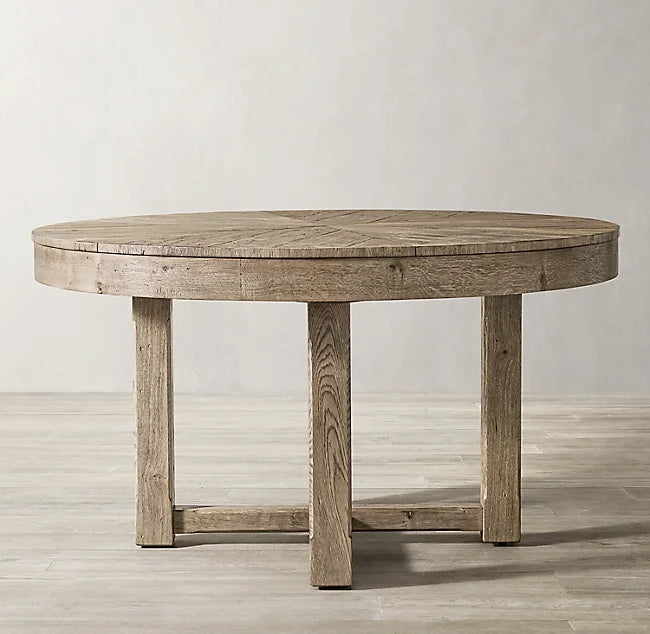 Versatile Solid Wood Round Dining Table for Home, Hotel, Restaurant