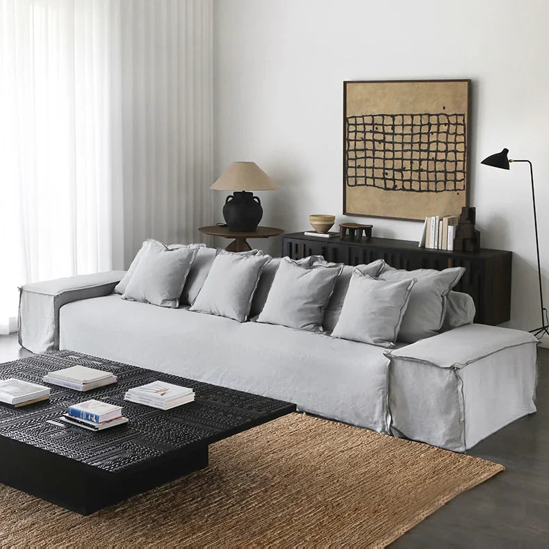 Luxurious Nordic Cloud Sectional Sofa Set - Modern Wabi-sabi Living Room Furniture