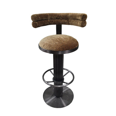 Luxury Modern Velvet Bar Stool with Stainless Steel Footrest
