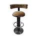 Luxury Modern Velvet Bar Stool with Stainless Steel Footrest